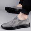 Fashion Male Lightweight Driving Flats Soft Men's Luxe Loafers New Mens Slip on Casual Shoes Hollow Out Men Mesh Cloth Walking Shoes