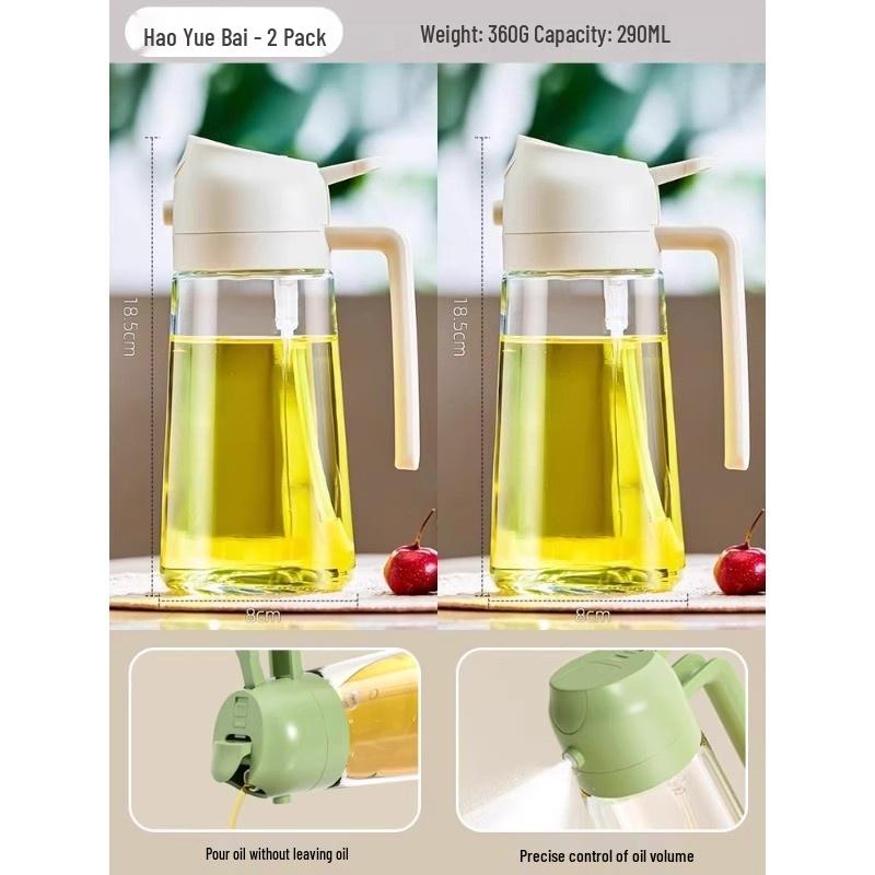 Food-Grade Dual-Use Oil Spray & Pour Bottle for Air Fryer - Non-Stick Atomizing Kitchen Tool