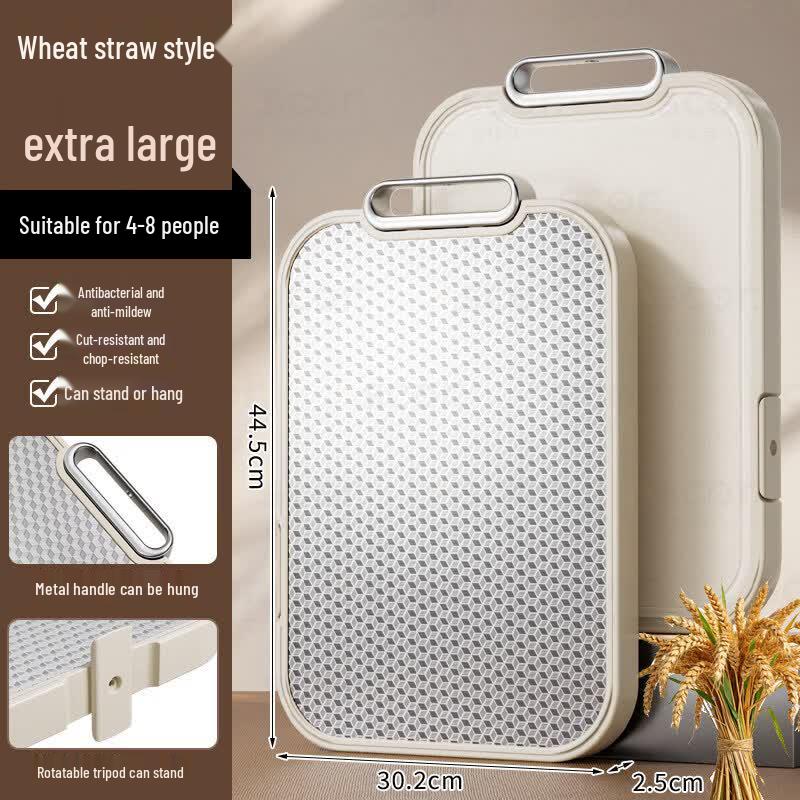 Qiwei Stainless Steel & Silicone Double-Sided Cutting Board