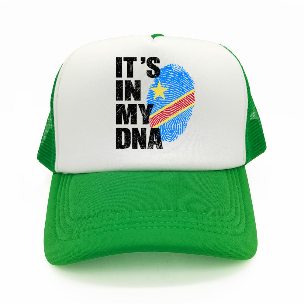 Democratic Congo Flag Trucker Hat Adjustable Mesh Baseball Cap Patriotic Congo Casual Sun Hats for Unisex Women