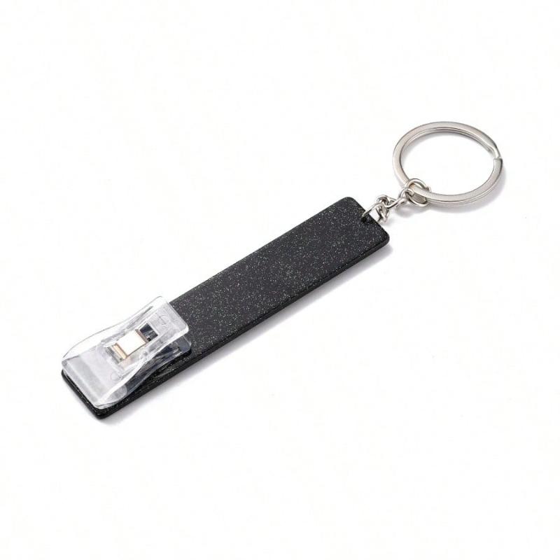 1pc Lady Long Nail Card Holder Anti-Touch Bank ATM Card Bus Card Clipper DIY Keychain Bag Pendant