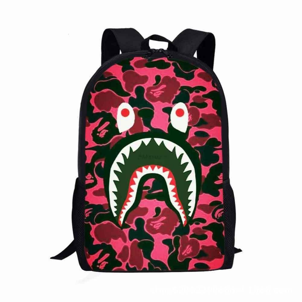Design Backpack Shark Lightweight Material Schoolbag Students For