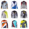 Herren Damen Radtrikot Langarm Schnelltrocknend Mountainbike Off Road MTB Fahrten Oberteil Atmungsaktiv Sportshirt