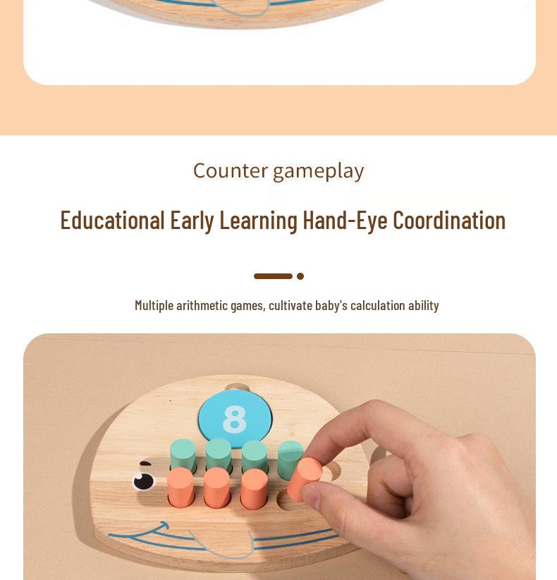 Children's Early Education Arithmetic Board with Large Particle Building Blocks