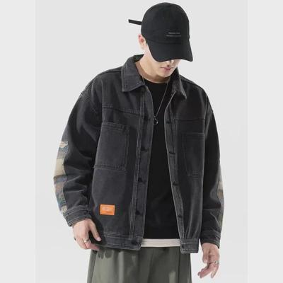 Men's Korean Style Trendy Denim Baseball Jacket - Handsome Loose Fit Casual Workwear for Spring and Autumn