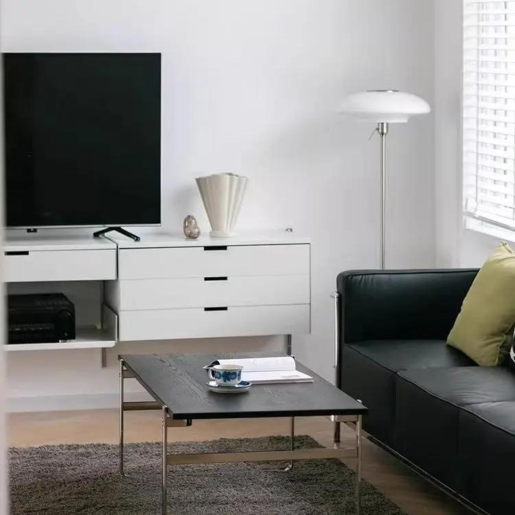 Light luxury and simple stainless steel tea table for home living room and small tea table