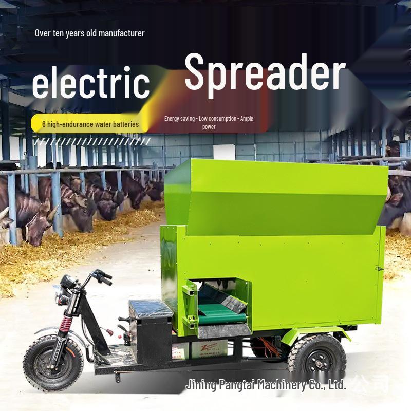 Electric 3m³ Silage Spreader Feeder Cart for Cattle & Sheep Farms