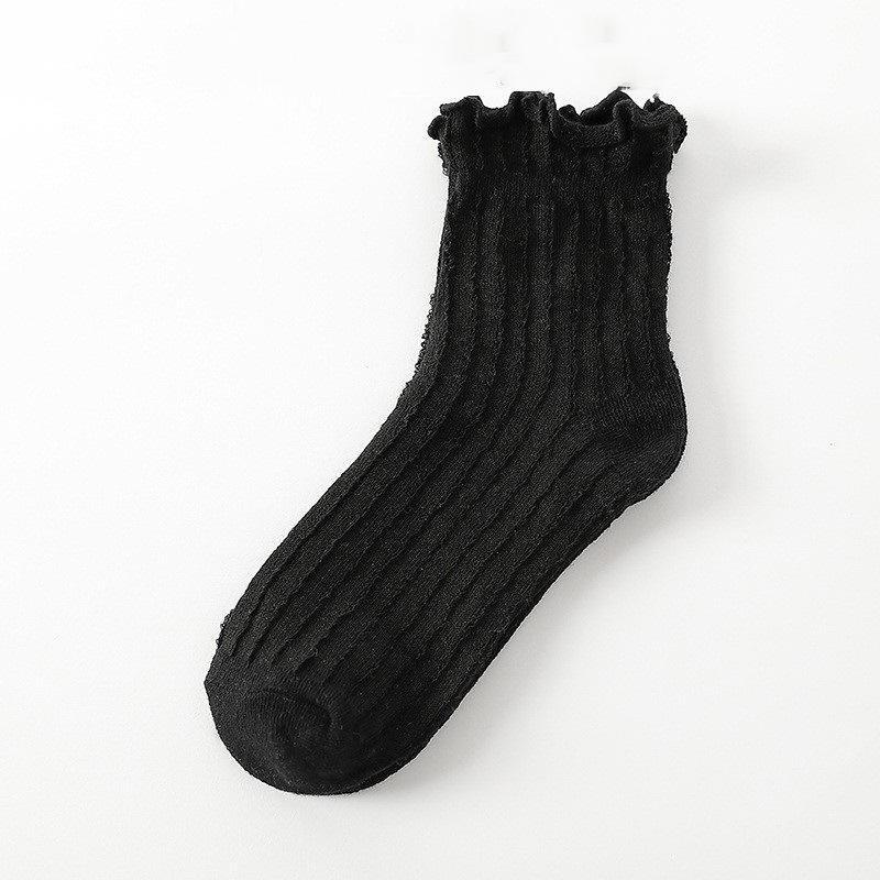 

Летние детские носки с кружевами и оборками, тонкие сетчатые дышащие короткие носки, носки-гольфы для девочек-принцесс с бантом, детские носки в стиле Лолита, белые, черные fit 3-5 years old