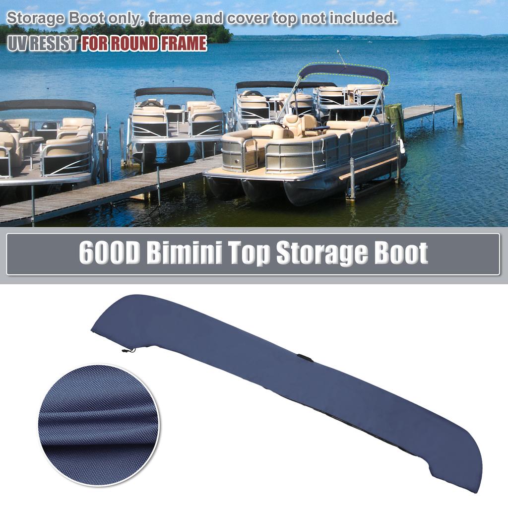 Boat Universal Bimini Top Storage Boot Cover with Light Hole
