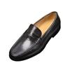Fashion Luxury Men Penny Loafers Genuine Leather Slip On Black Casual Business Dress Shoes Mens Wedding Party Office Fashion Shoes