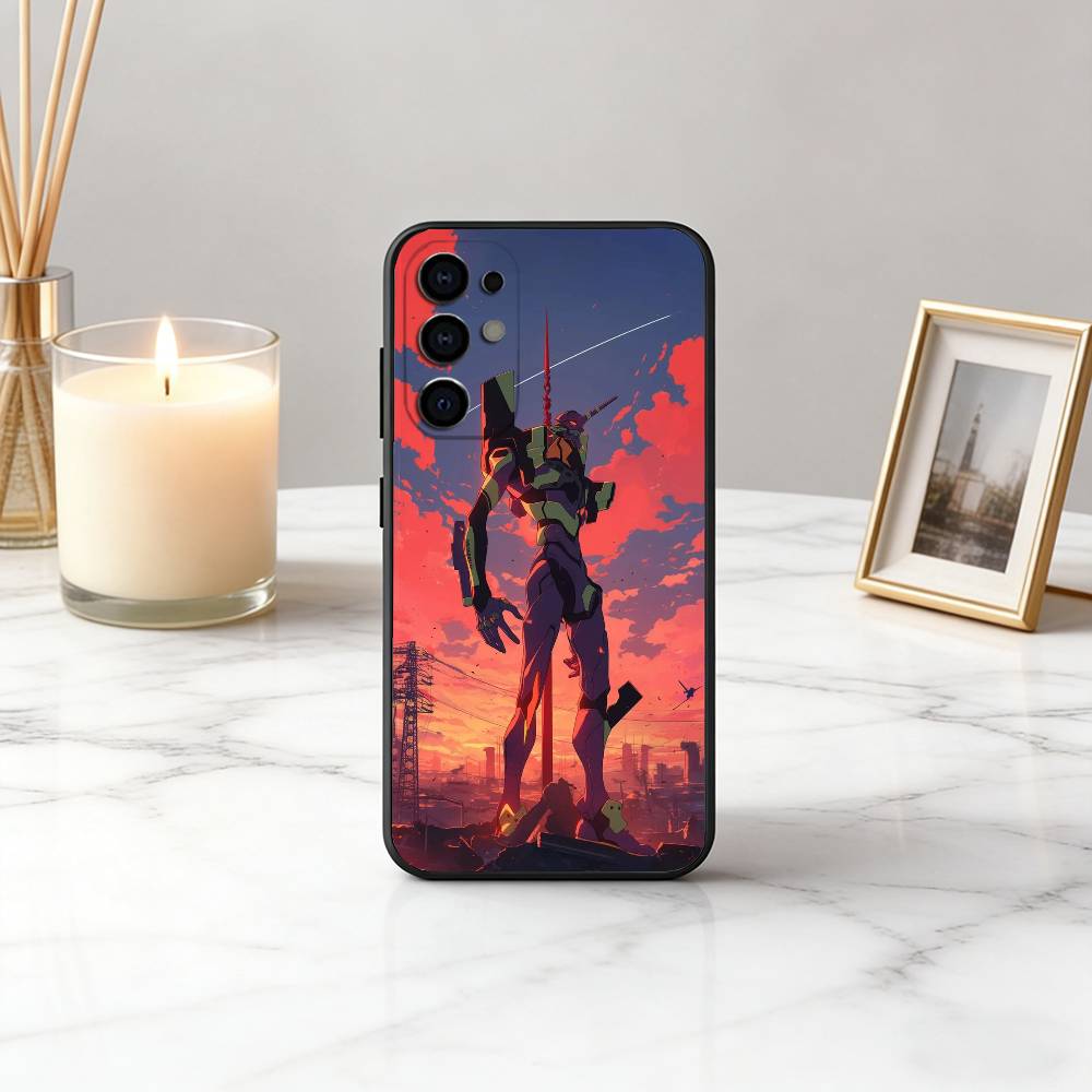 Anime EVA E-Evangelions cool Phone Case For Samsung S25,S24,S21,S22,S23,S30,Ultra,S20,Plus,Fe,Lite,Note,10,Black Cover