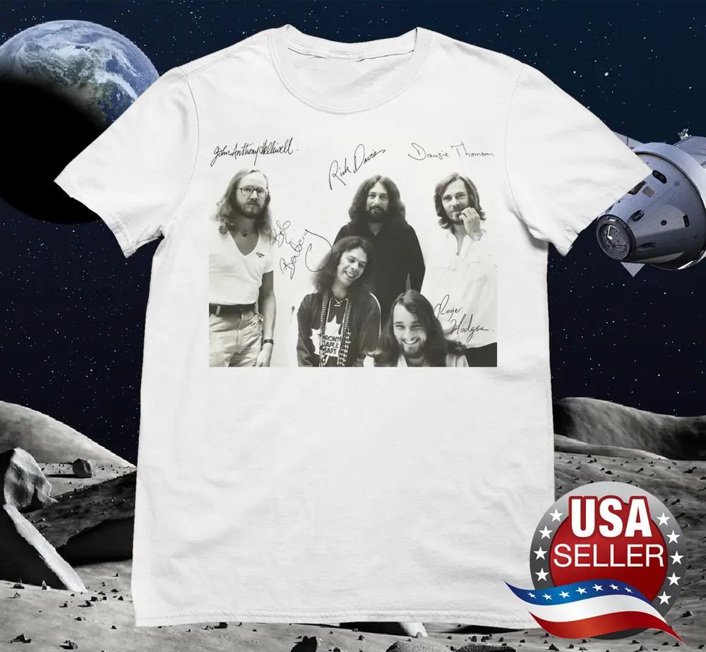 Supertramp Подпись группы для фанатов Белая футболка Хлопок M
