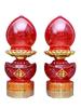 Electric Candle God of Wealth Offering Lamp: Lotus/Buddha Design, Battery-Powered, Ever-Burning for Home Altars.