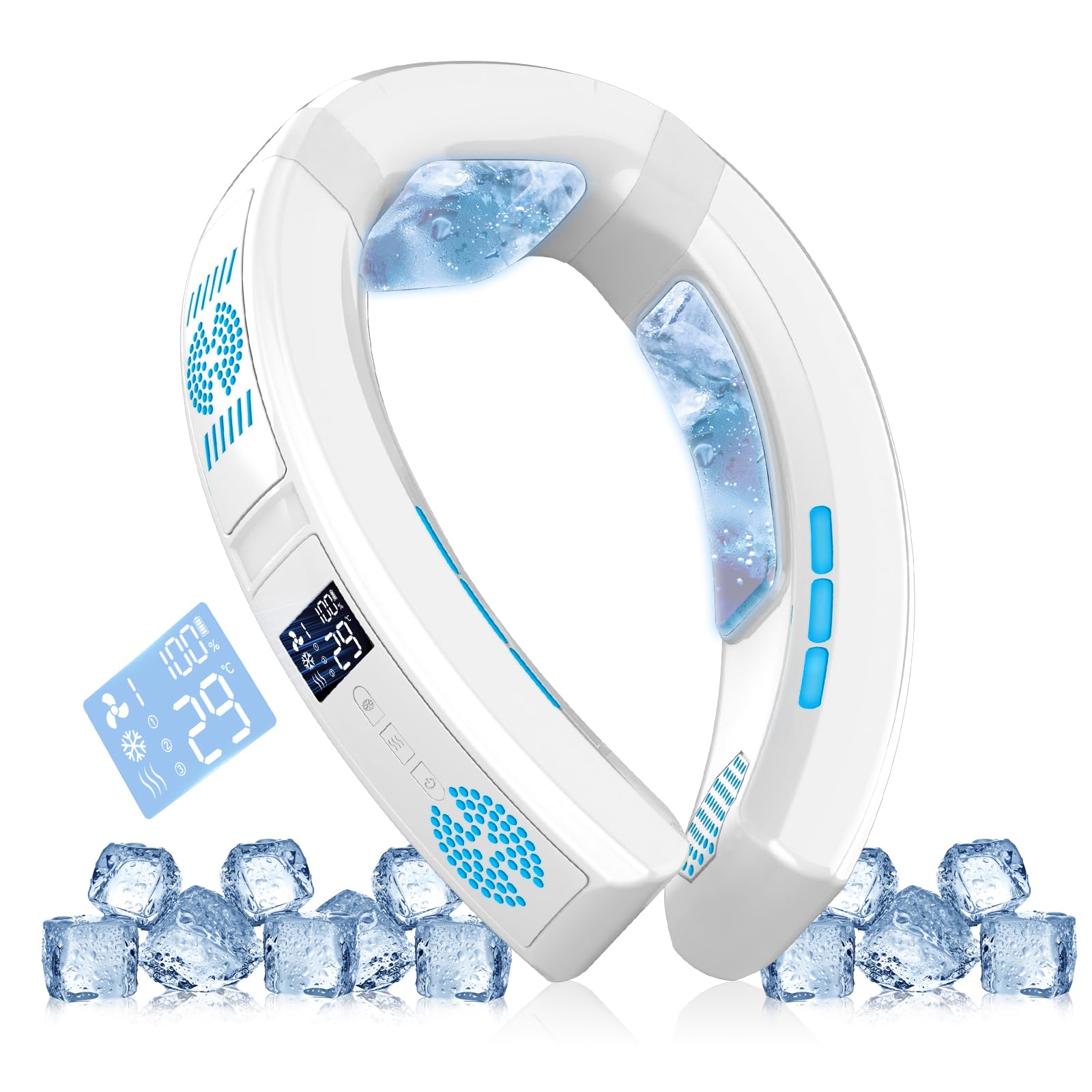 

AVCITY Шея Шея Мгновенное Охлаждение Шейный Вентилятор Вентилятор, Охладитель, (белый)