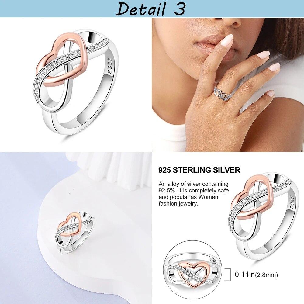 Double Rings Sun With Moon Enamel Zircon Silver Color Finger Rings For Women Girl Female Luxury Party Engagement Jewelry