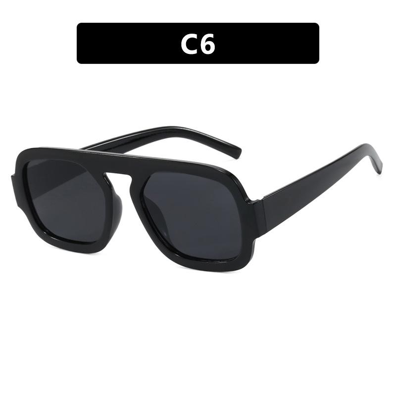 Vintage Big Frame Square Women Sunglasses Brand Black Cool Men Sun Glasses One Piece Designer Pilot Sun Glasses Eyeglasses