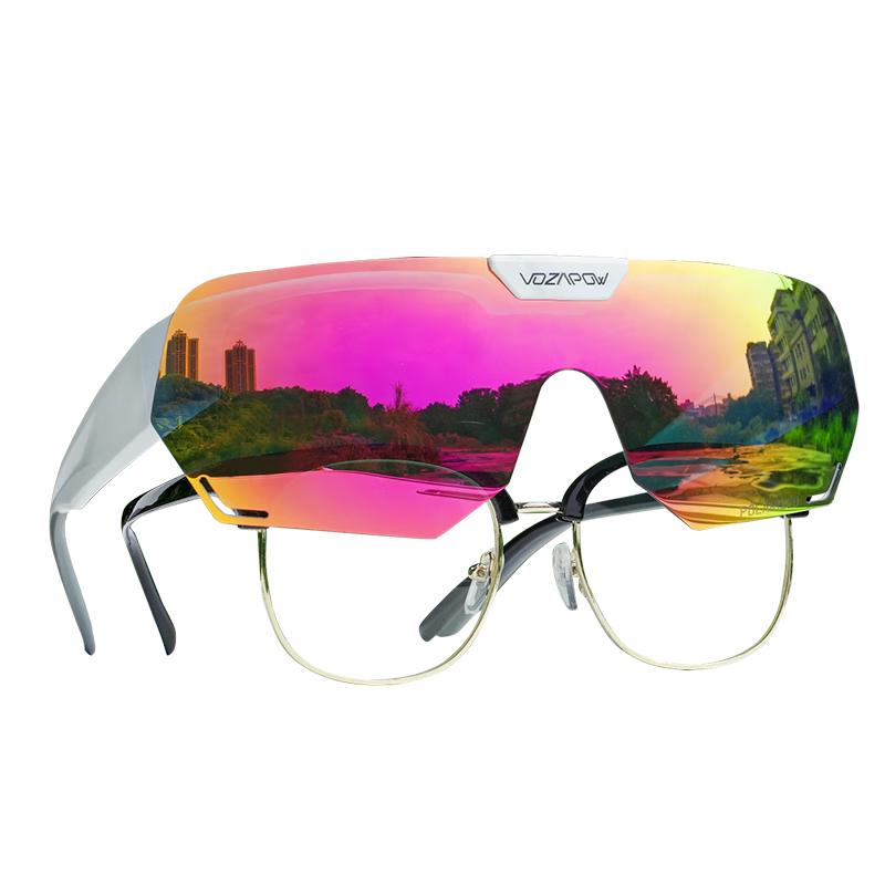 VOZAPOW Flip-up Polarized Cycling Sunglasses for Myopia