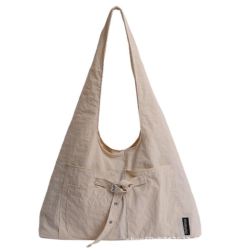 Large Capacity Japanese Canvas Shopping Bag Women's Bag 2025 New Casual Lightweight Tote Bag Fashion Commuter Shoulder Bag