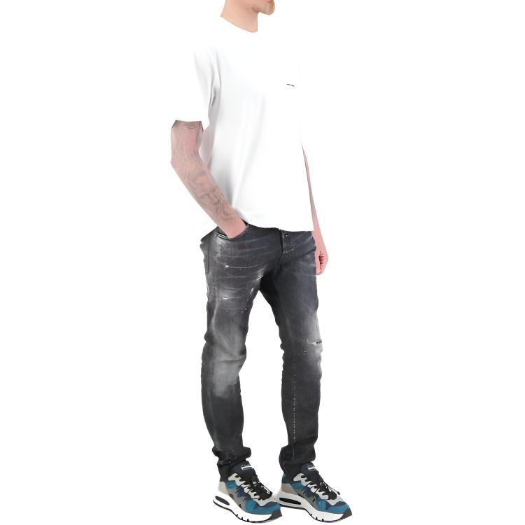 Stone Island Plain Cotton Knit Short Sleeve T-Shirt Men Tops White 801522379-V0001