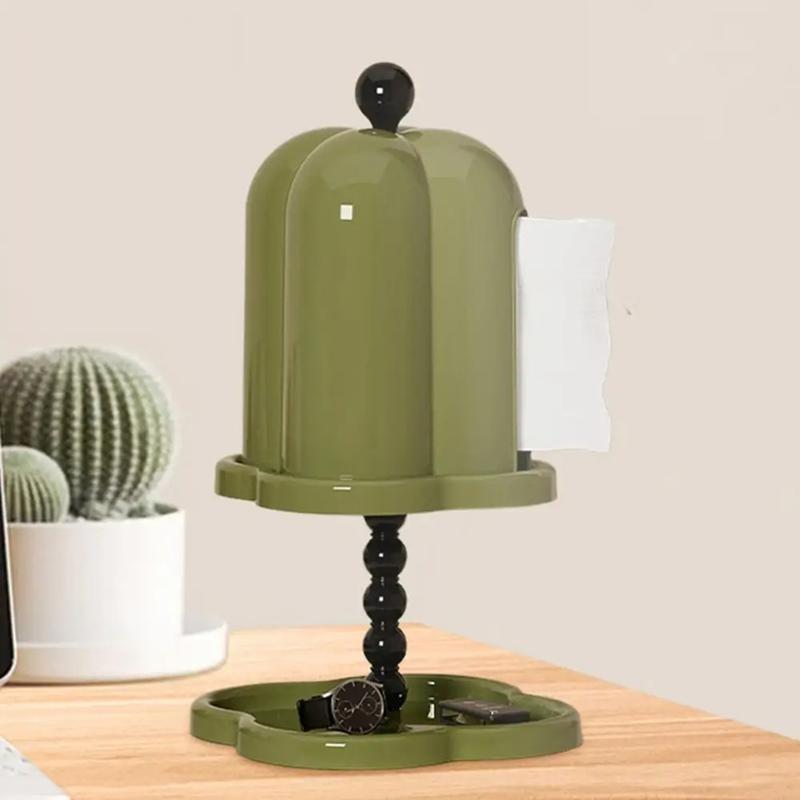 Style Tissue Box Household Table Napkin Ring Tissue Case Paper Box Container With Sealing Cover Doublelayer Suitable Fo