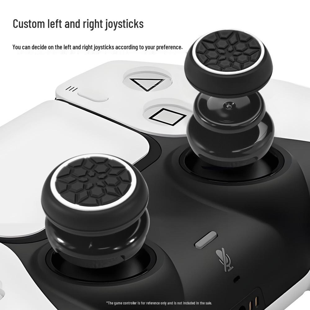 Anti-Slip Silicone Thumbstick Cap with Cracked Texture for PS4/PS5 Game Controller