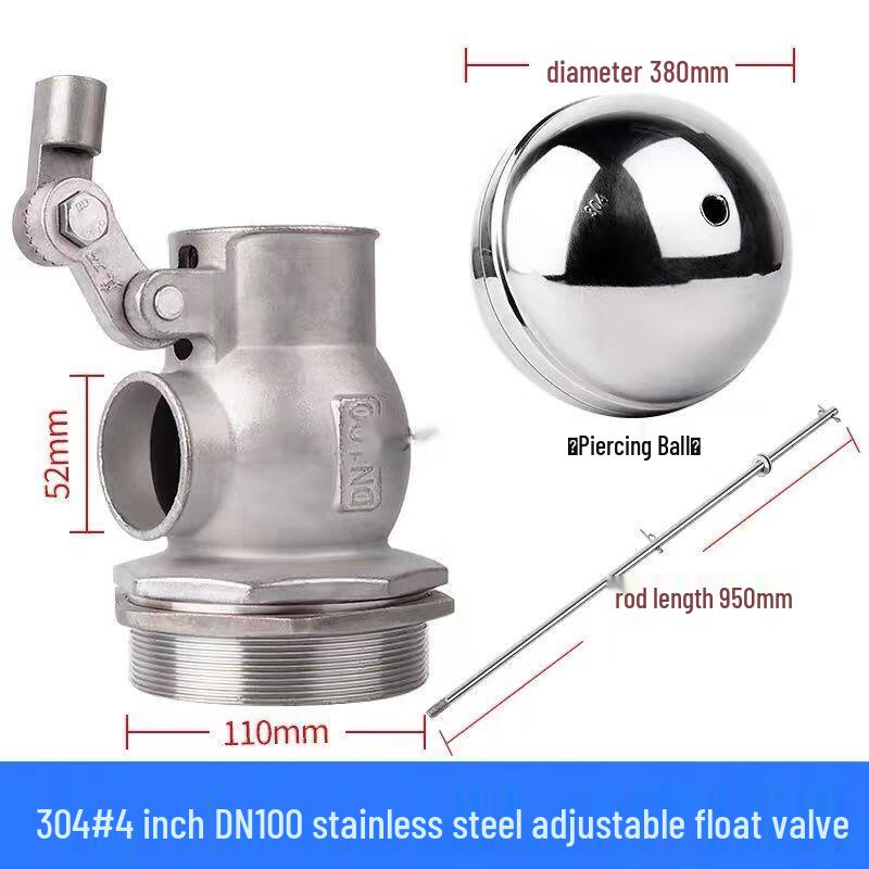 304 Stainless Steel Adjustable Float Valve for Water Towers & Tanks