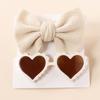 Baby Girls Headband Sunglasses Decor Kit Children Kids Supplies Seaside Beach- Accessories Bows Hair Band & Sunglasses