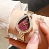 New Vintage Creative Watch for Women with Diamond-Studded Teardrop Dial High-Quality Design Ladies' Wristwatch Unique Gift Reloj