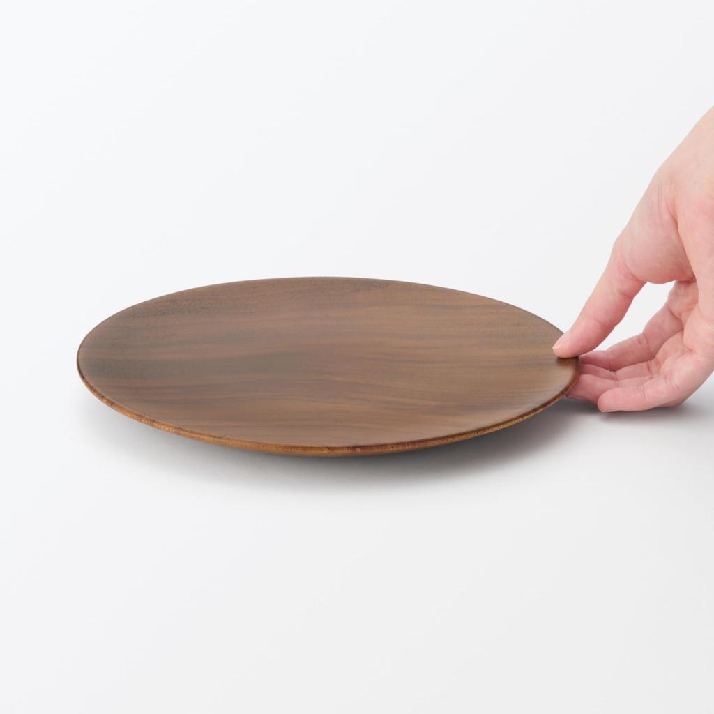 MUJI Acacia 23cm Diameter x 2cm 84956874 Plate, Approx. Height,