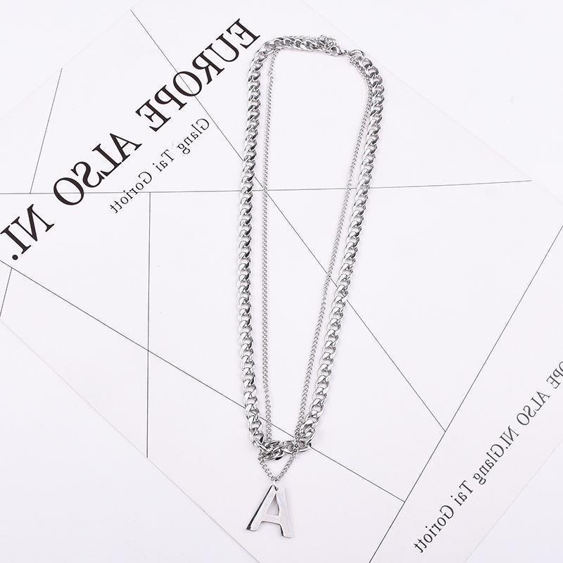 Letter Necklace Hip Hop Sweater Chain Accessory Collarbone Chain Sweater Chain