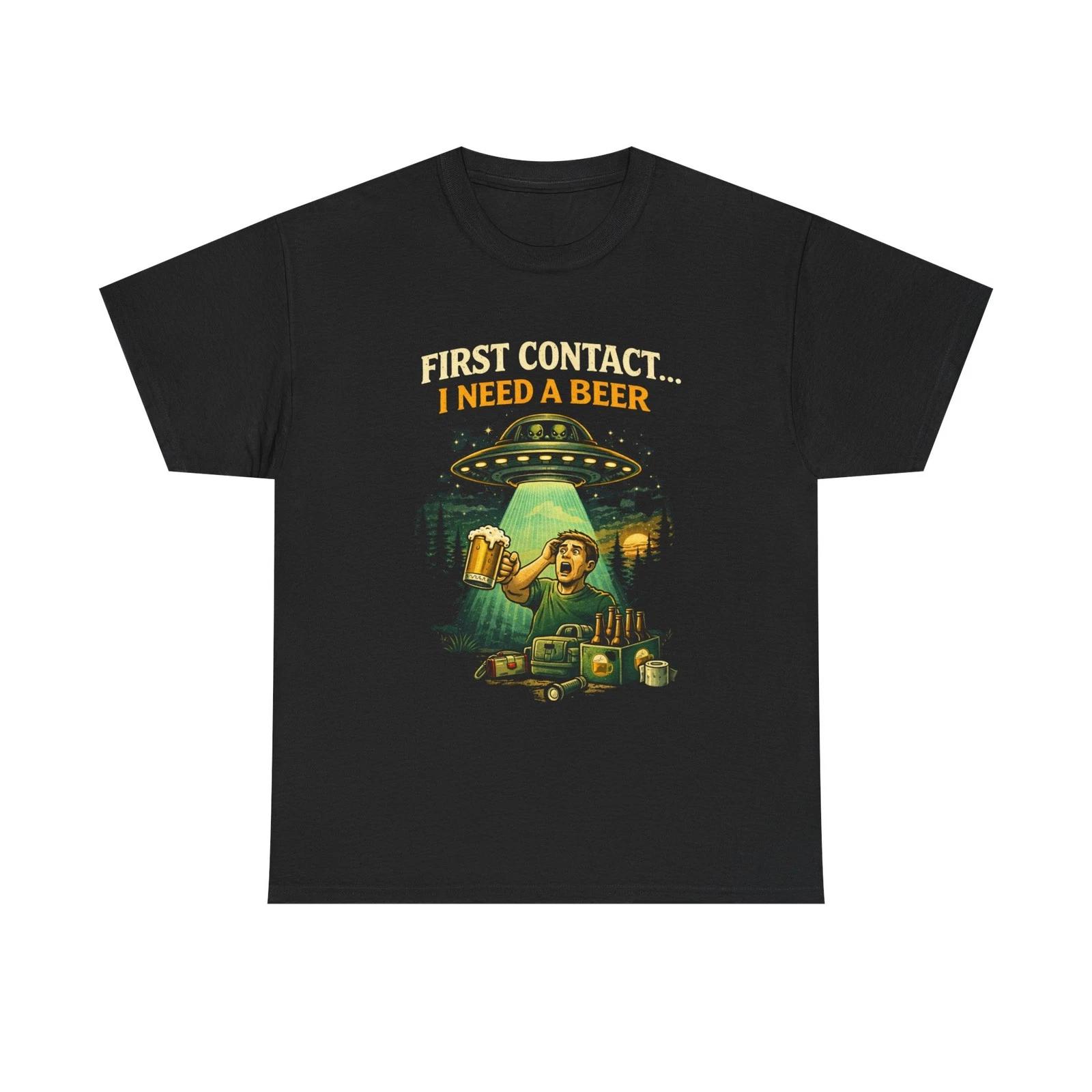 First Contact I Need a Beer Children s Children s T Children s T-shirt | Alien UFO Beer Illustration 110