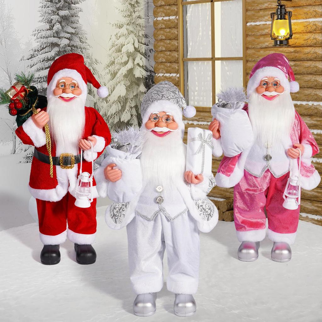 24-inch Santa Claus Standing Doll Christmas Window Decoration, Ornament & Children's Gift