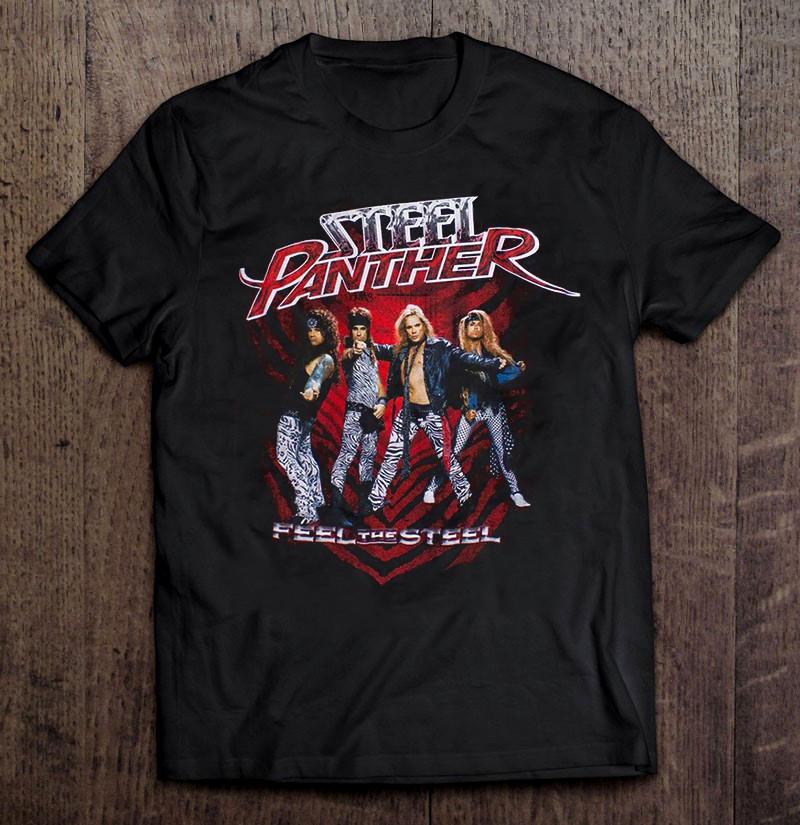 Band Steel Panther Feel The Steel Concert Unisex T-Shirt Short All Size QX515 S