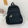 Simple Capacity Large Backpack With Solid Color Design For Students Outings And