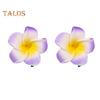 2Pcs Plumeria Flower Hairpin Non-slip Colorful Side Clips Decorative Plastic Hair Accessories for Women Girls