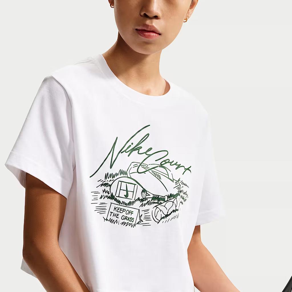 Nike Relaxed Short Cotton Stretch Tennis Top Women tops IM0311-100