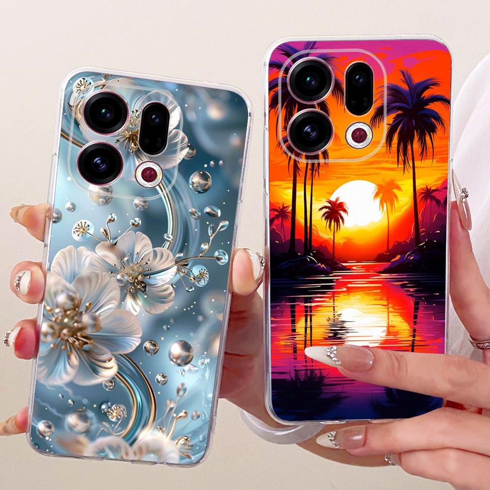 Clear For Oppo Find X9 Case Cover Cute Cat Fashion Butterfly Luxury Painted Soft Casing For Oppo CPH2797 PLJ110