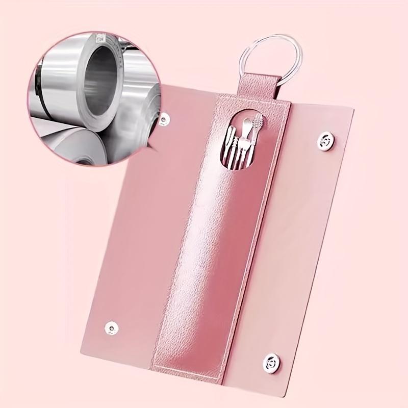 6pcs Set, Ear Cleaning Care, Remove Earwax, Stainless Steel Ear Spoon, Spiral Shape, Ear Pick, with Storage Bag, Travel Long Distance, Carry on Hand