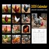 2026 Big Roosters Fun Rooster Calendar - Thickened Spiral Binding & Double-Sided Pages with Funny Rooster Facts & Phrases