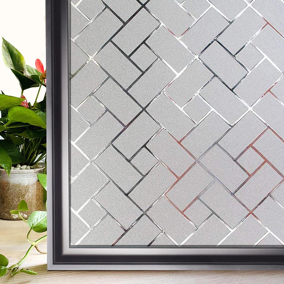 Window Privacy Film Rainbow Static Clings Heat Control Window Insulation Sun UV Protection Glass Vinyl Film for Home