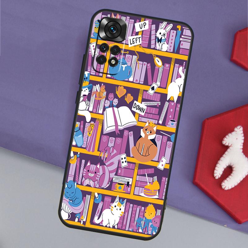 Library In Wonderland Funda For Xiaomi Redmi Note 14 13 12 11 Pro 9 10 9S 10S 11S 12S Redmi 14C 10C 12C 13C Case