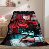 Death Note Top 2D Cartoon Flannel Blanket, Printed Pattern for Room, Soft Bedding Travel Picnic Throw_LIAN