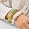 2026 New Trendy Irregular Geometric Open Cuff Bracelet,Women's Simple Acrylic Wide Bangles Bracelets,Vintage Thick Jewelry Gifts
