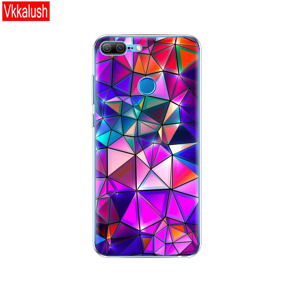 Hülle Handyhülle für Huawei Honor 9 Lite weiches TPU Silikon Rückseite 360 Vollschutz Druck transparent Coque Shell