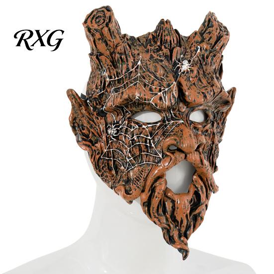 Creepy Spider Web Halloween Mask Mask, Horror Tree Demon Costume Prop, with Breathable Hollow Design, Lightweight Party Dark Style for Cosplay Fantasy