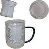 Thermal Glass Mug With Infuser Glass Strainer For Tea And Herbs 0.4L