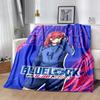 1pc Hyoma Chari Blue Lock Heroine Flannel Blanket Soft Warm Throw Blanket for Bedroom Living Room Bed Travel Camping Picnic Gift. MT7150137