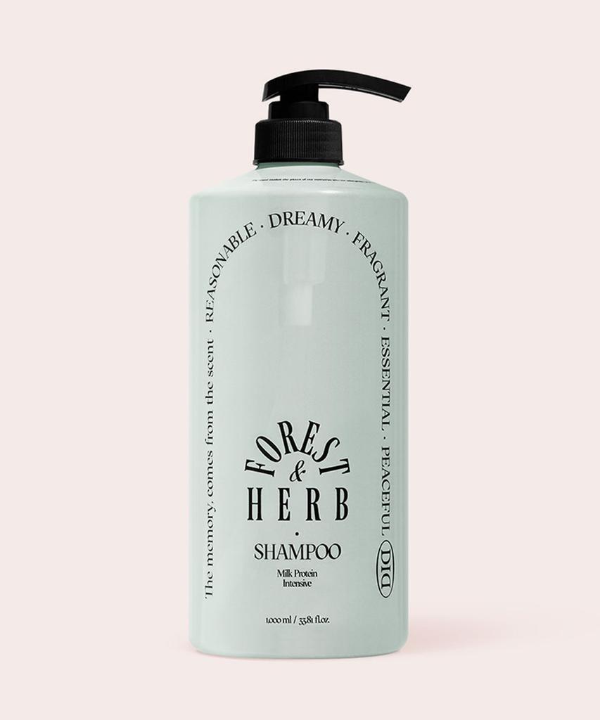 Milk Protein Intensive Shampoo Forest Herb 1000ml + [Gift] Shampoo Sachets 6ml (4 Types)