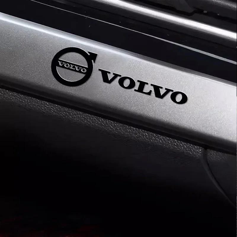 4pcs Car Styling Metal Stickers Interior Decoration Decals For Volvo XC90 V90 V60 XC60 V40 S80 S60 S90 C40 XC40 V70 XC70 C30 C70
