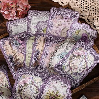 Retro Floral Paper & Collage Stickers: Artistic Diary Decor